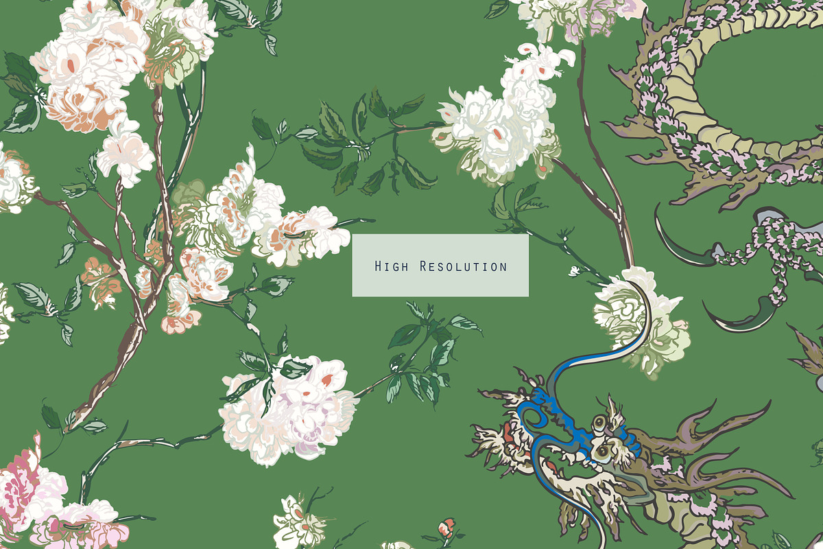 Loong. Seamless Patterns, a Pattern Graphic by Irina Dolgikh (Photo 13 of 15)