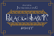 Black Hawk Font + Extra Ornaments ^^, a Serif Font by PompoCo (Thumbnail 1 of 7)