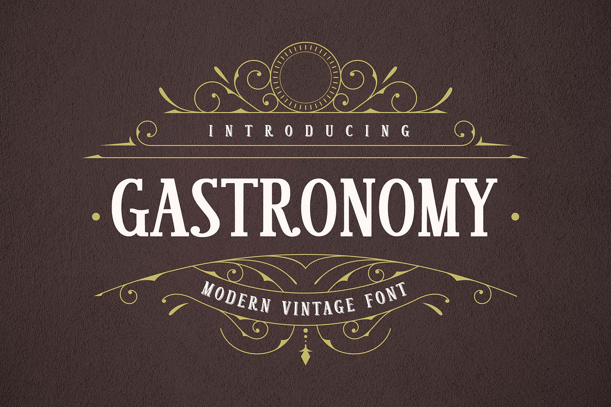 Gastronomy Modern Vintage Serif Font, a Serif Font by UICreative (Photo 1 of 14)