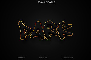 Dark PSD Text Style Effect, a Layer Style Add-On by Imamul001