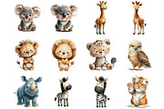 Safari Animals Clipart, an Illustration by DreamArtGraphic (Thumbnail 2 of 4)