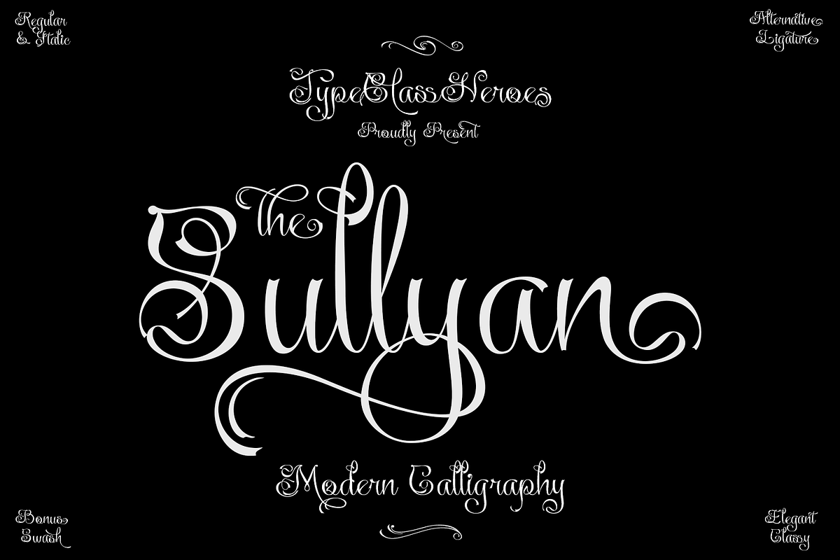 Sullyan Modern Calligraphy, a Blackletter Font by TypeClassHeroes (Photo 1 of 12)