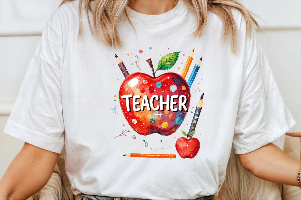 Best Teacher Teacher's Day Clipart, an Illustration by DreamCafeArt (Photo 2 of 7)