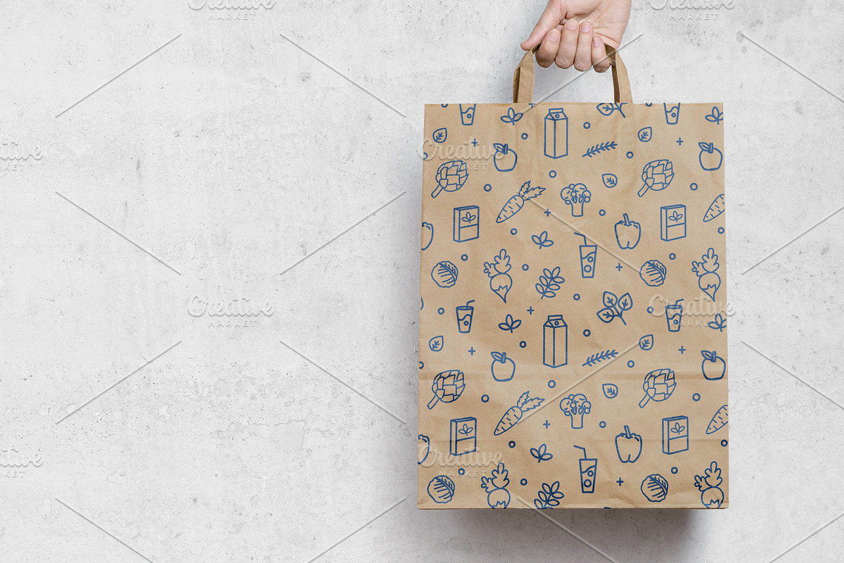 Organic food banner, pattern, a Food Illustration by Good Studio (Photo 8 of 10)
