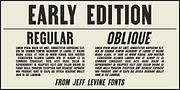 Early Edition JNL, a Sans Serif Font by Jeff Levine Fonts (Thumbnail 1 of 5)