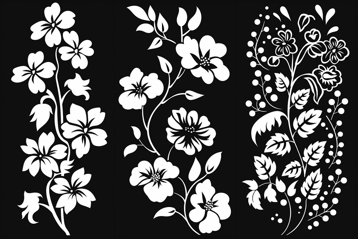 Floral Vine Laser Cut Bundle, a Graphic by jahid234 (Photo 6 of 11)