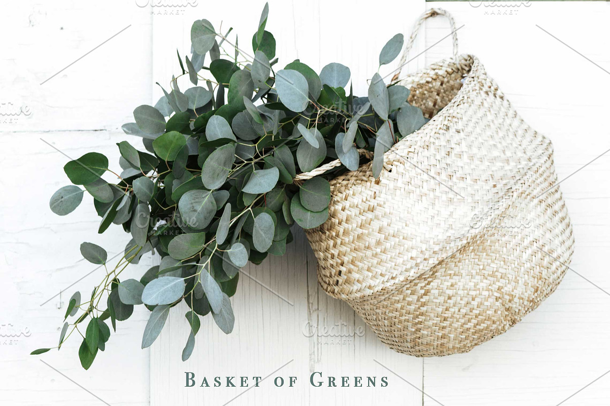 Greenery Basket Styled Stock, a Social Media Template by LaPorte Images (Photo 1 of 2)