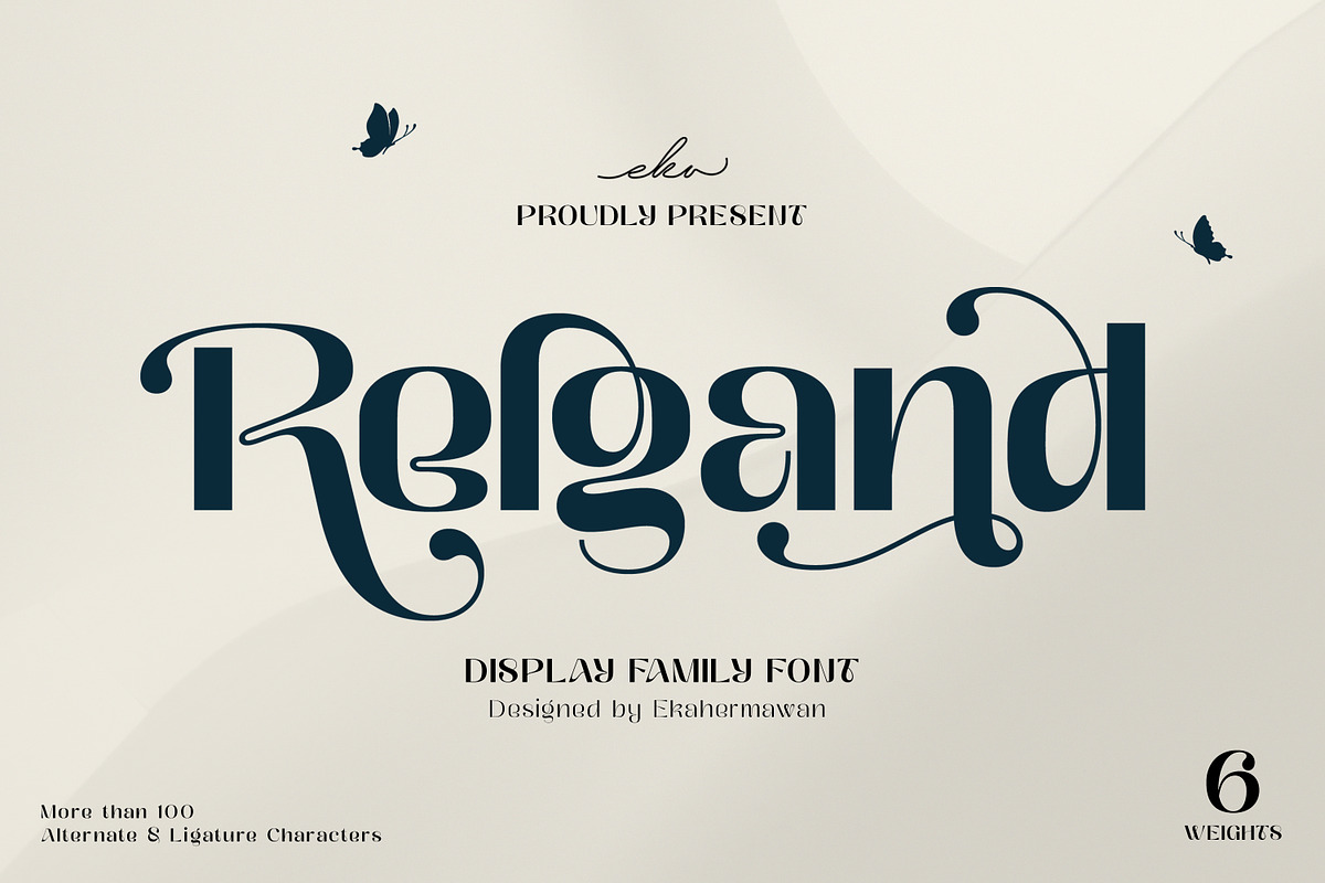 Relgand - Display Family Font, a Sans Serif Font by Ekahermawan (Photo 1 of 14)