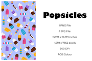Popsicles Seamless Pattern, a Pattern Graphic by Painted Puffin Creative (Thumbnail 2 of 3)