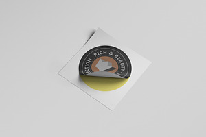 Rounded Sticker Mockup