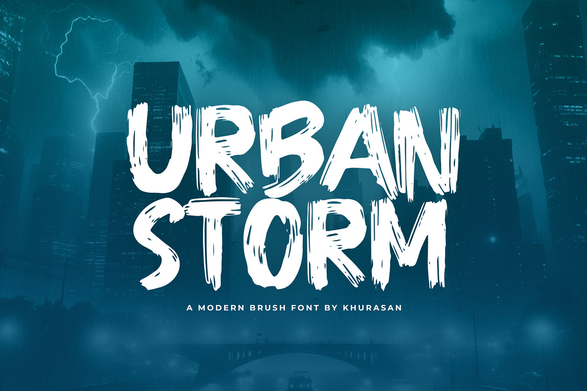 Urban Storm, a Font by khurasan (Photo 1 of 6)