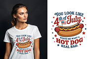 4th of July Hot Dog PNG, a Food Illustration by Unique Design Team (Thumbnail 3 of 5)