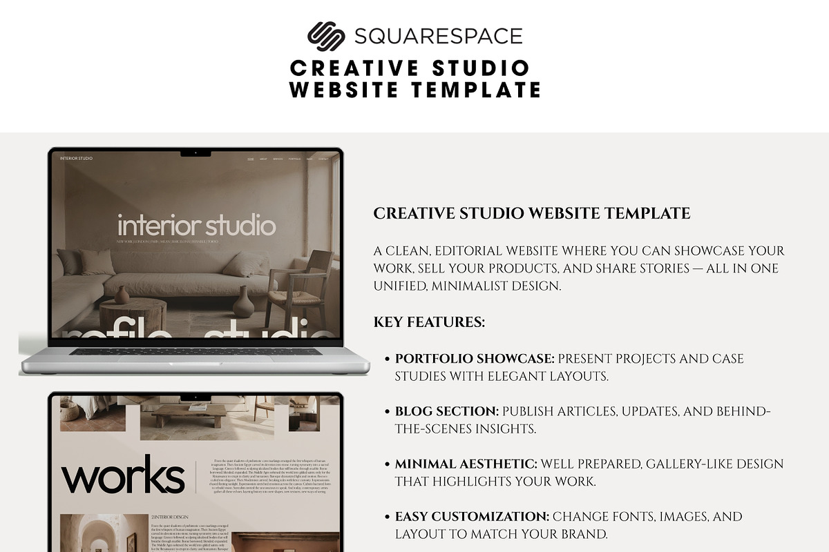 Squarespace Interior Website Theme, a Squarespace Template by Mockup Art Atelier (Photo 12 of 18)
