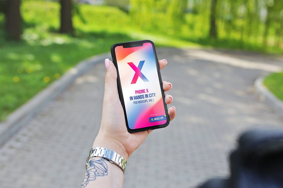 iPhone X in Hands City PSD Mockups, a Product Mockup by Hi, Mock-Up! (Photo 13 of 17)