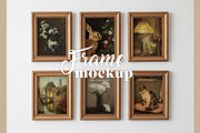 Rustic Frame Mockup Set of 6, a Household Mockup by isjakimockups (Thumbnail 1 of 6)