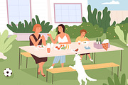 Family in backyard on summer holiday, a Food Illustration by Good Studio (Thumbnail 2 of 3)
