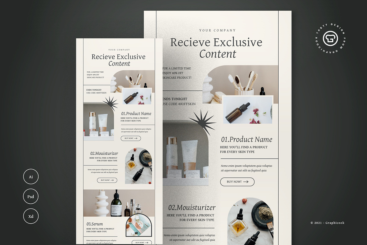 Simple Email News Letter, an Email Template by graphicook (Photo 1 of 3)