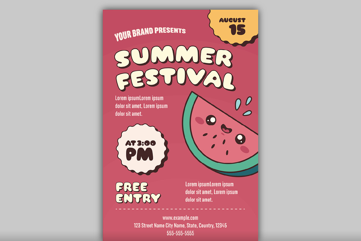 Summer Event Flyer Template preview 2