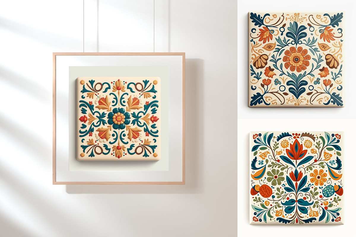 9 Folk Flower Pattern Illustration, a Decorative Illustration by ARTOZEN DIGITAL (Photo 6 of 11)
