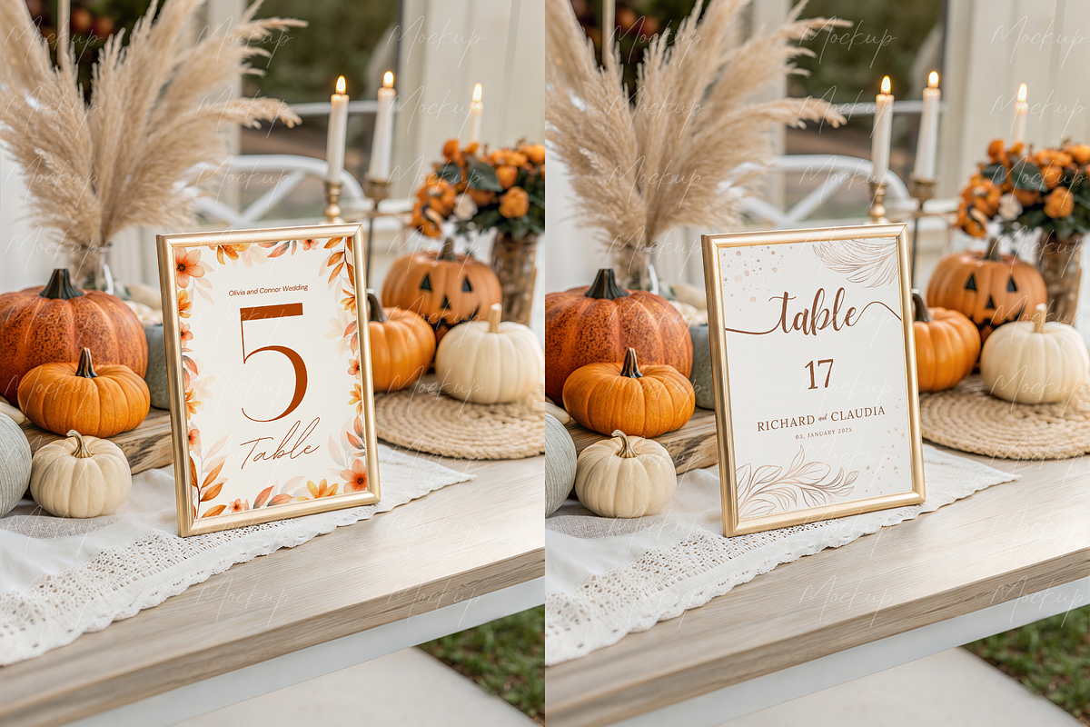 Halloween Gold Frame Mockup Sign, a Product Mockup by TatiMockup (Photo 3 of 3)