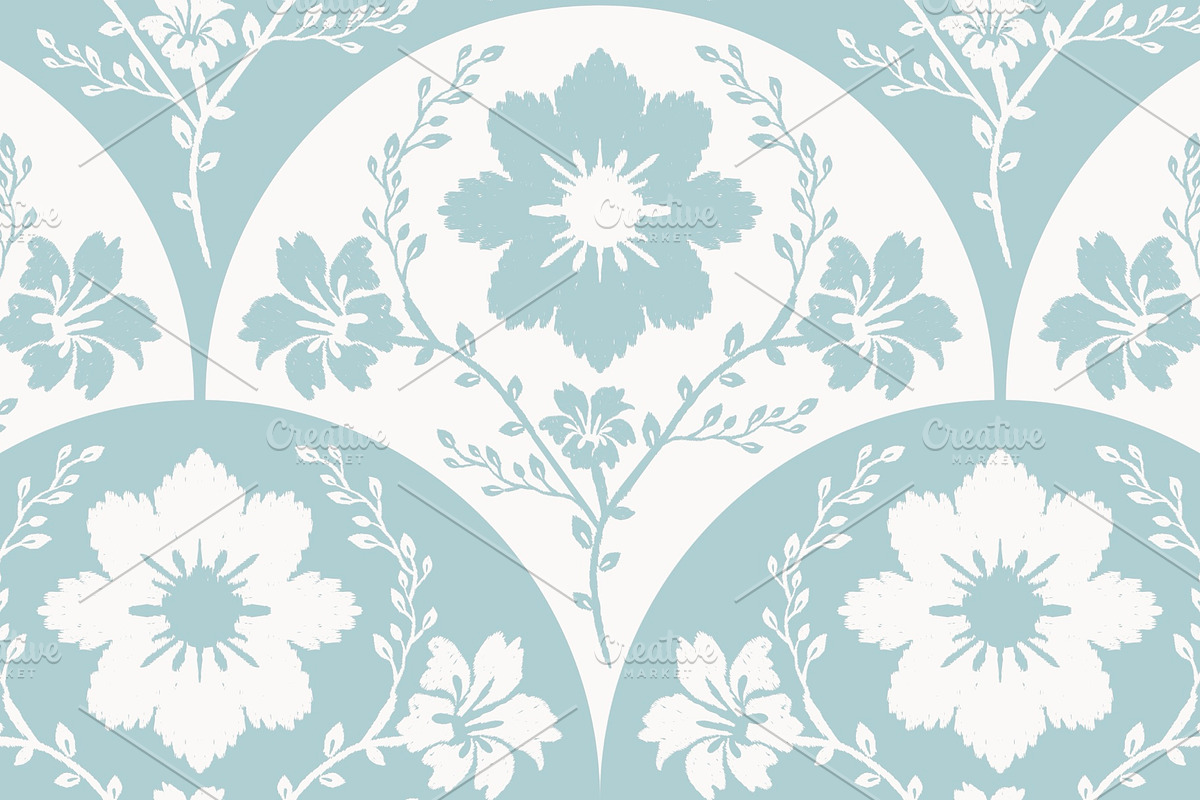 Traditional Japanese Floral Pattern, a Pattern Graphic by PPEthnicDecorPattern (Photo 1 of 5)