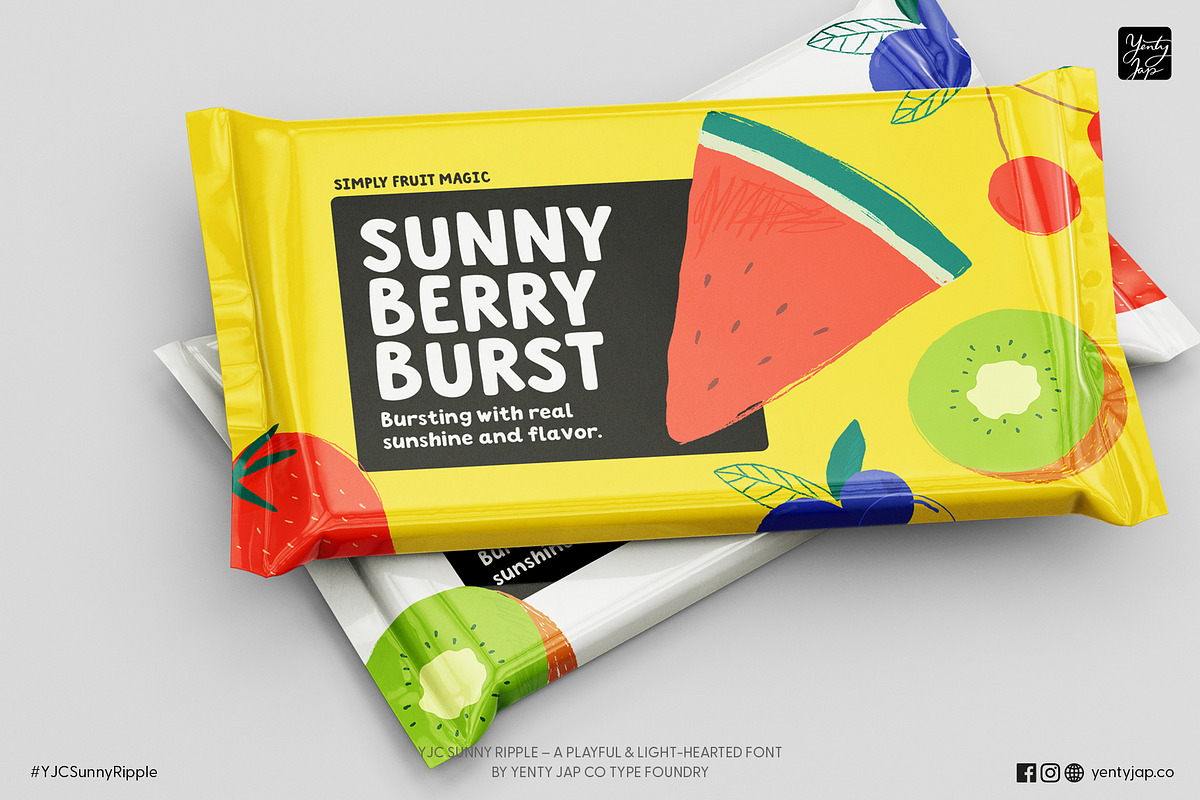 YJC Sunny Ripple, a Handwritten Font by YENTY JAP CO (Photo 9 of 9)