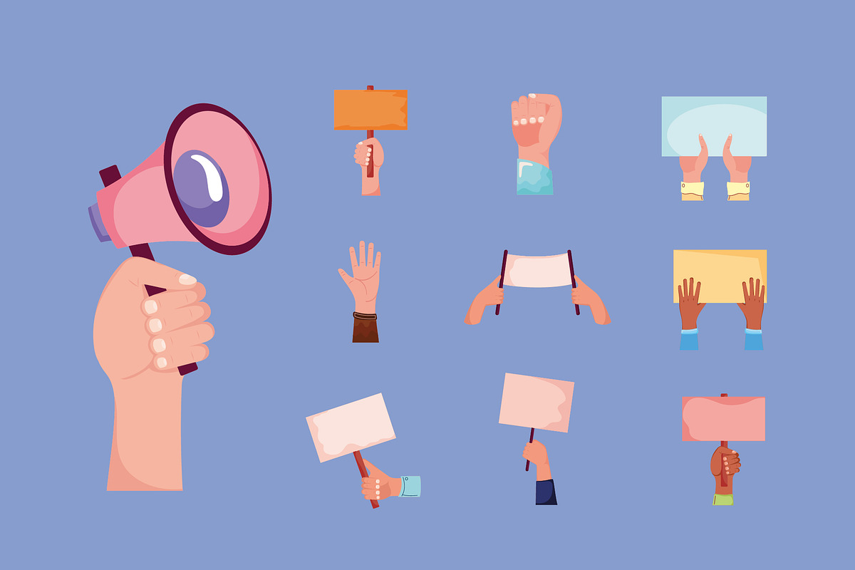 Protest & Activism Illustration Set