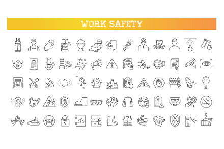 Job Safety icon set, an Outline Icon by Tettygreen