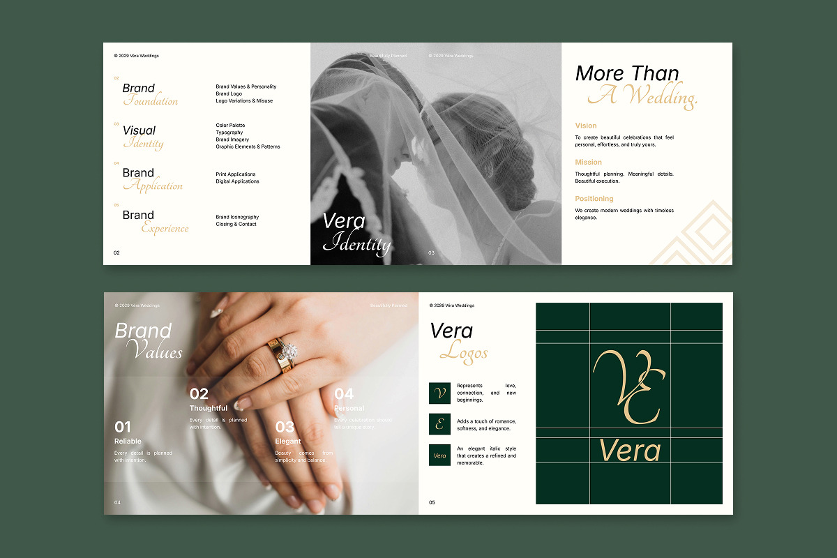 Vera - Wedding Organizer Brand Guide, a Branding & Logo Template by trabaskriya (Photo 4 of 6)