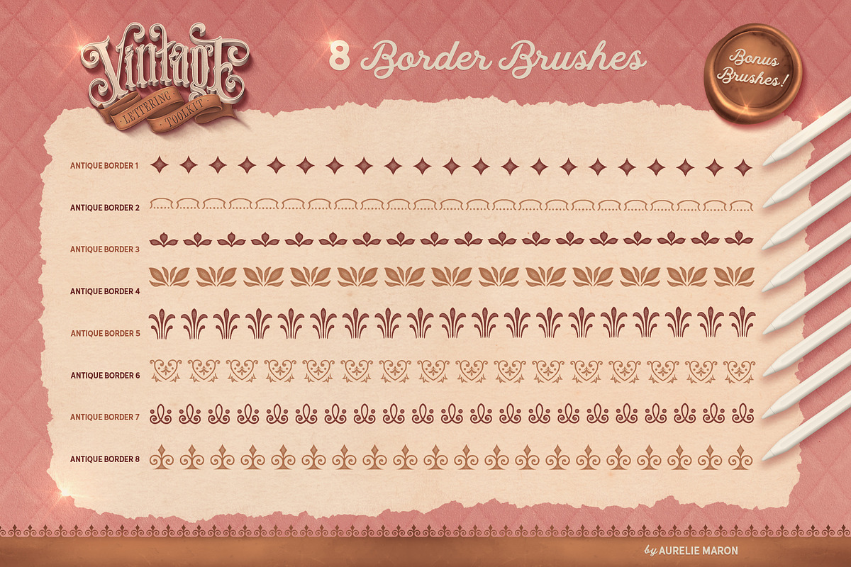 Vintage Lettering Toolkit, a Brush Add-On by Aurelie Maron (Photo 5 of 9)