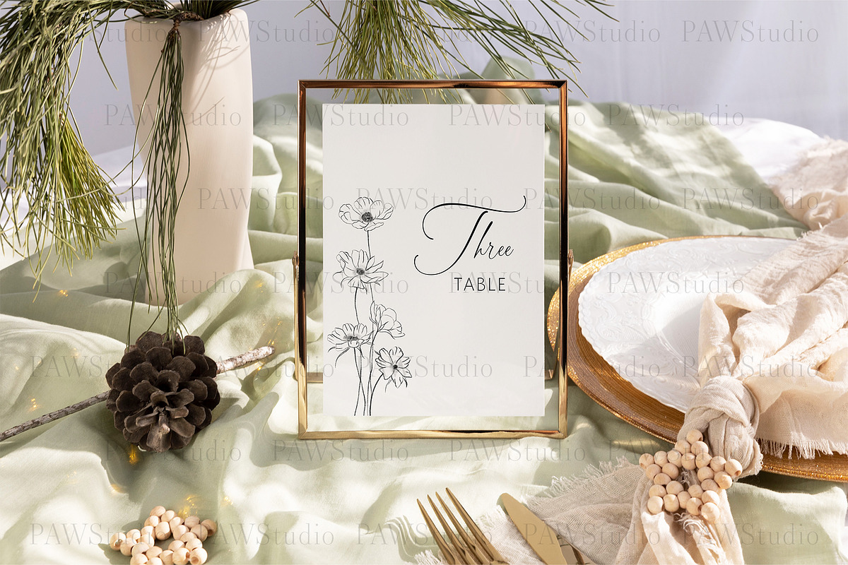 Card Mockup 5x7Table Number Xmas ch3, a Product Mockup by PawMockups (Photo 4 of 9)