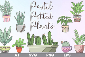 Potted Plants SVG Bundle