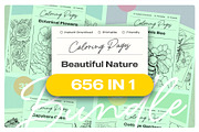 Beautiful Nature Coloring BUNDLE, an Illustration by Pix Cafe (Thumbnail 1 of 13)