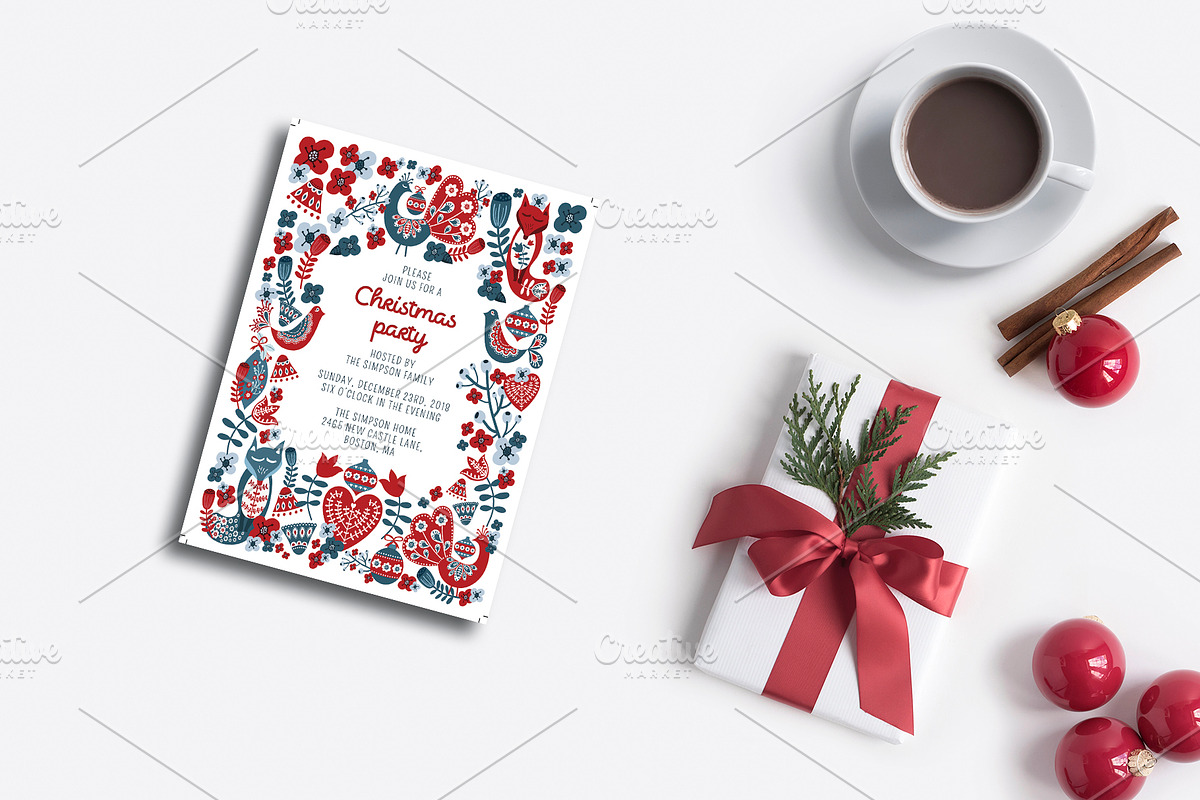Scandinavian Christmas Party Invite, an Invitation Template by Cyrah's Collection (Photo 2 of 3)