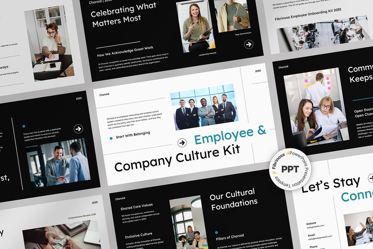Employee Onboarding & Culture Deck, a Presentation Template by FIBRINOSÄ (Photo 1 of 7)