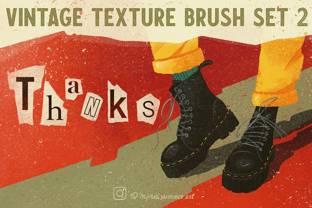 Vintage Texture Brushes 2. Grunge., a Brushes & More by Maria Summer (Photo 7 of 7)