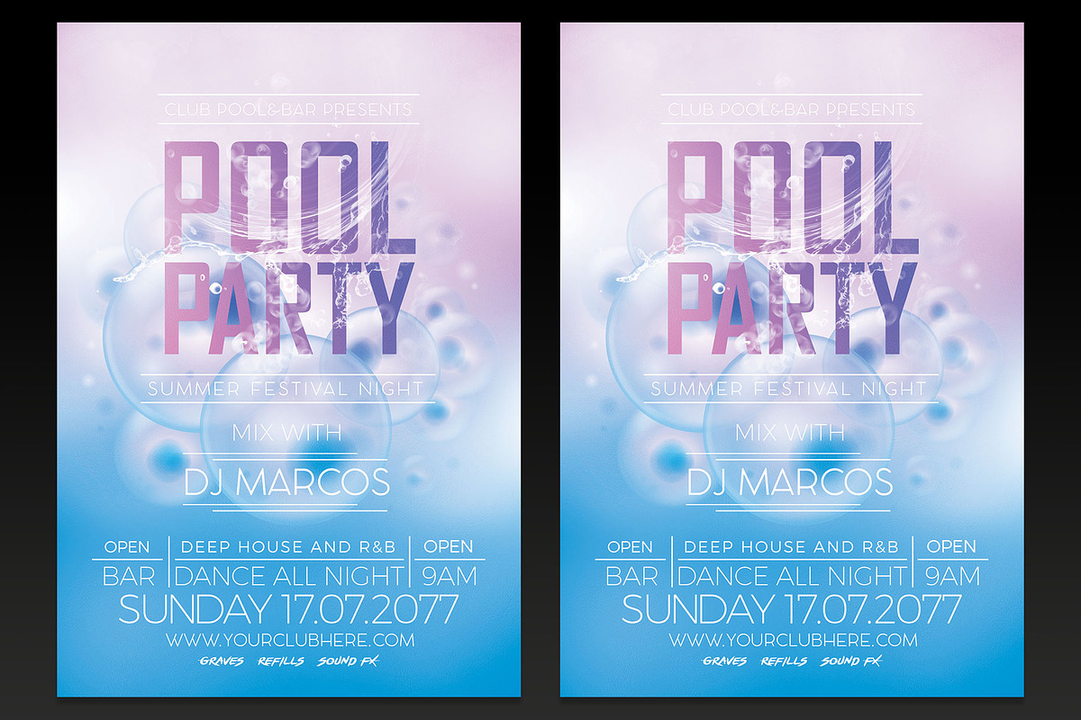 Pool Party Flyer Template, a Flyer Template by designblends@gmail.com (Photo 1 of 3)