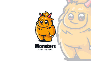 Monster Mascot Cartoon Logo., a Branding & Logo Template by ModalTampang