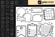 200 Procreate Kawaii Planner Stamps, a Brush Add-On by DrawingStoryShop (Thumbnail 4 of 6)