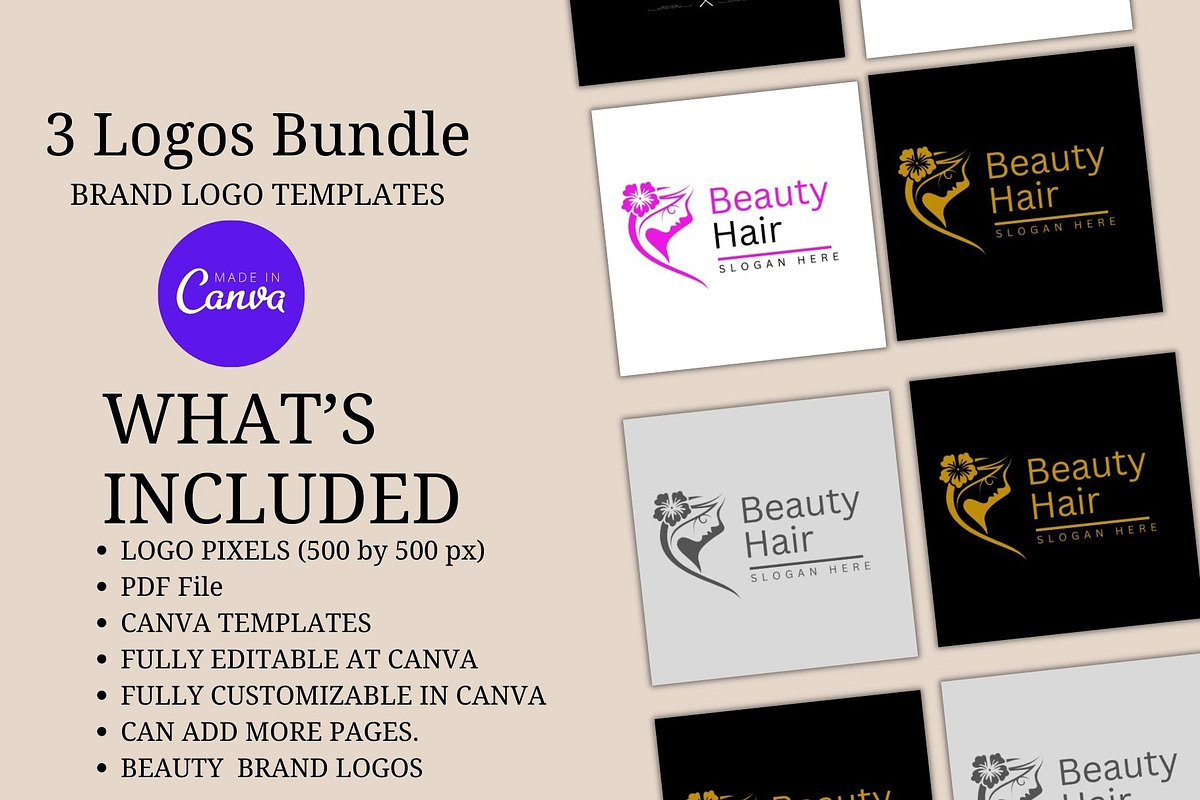 Stunning Beauty Shop Logo Design, a Branding & Logo Template by Mishek Munene (Photo 1 of 8)