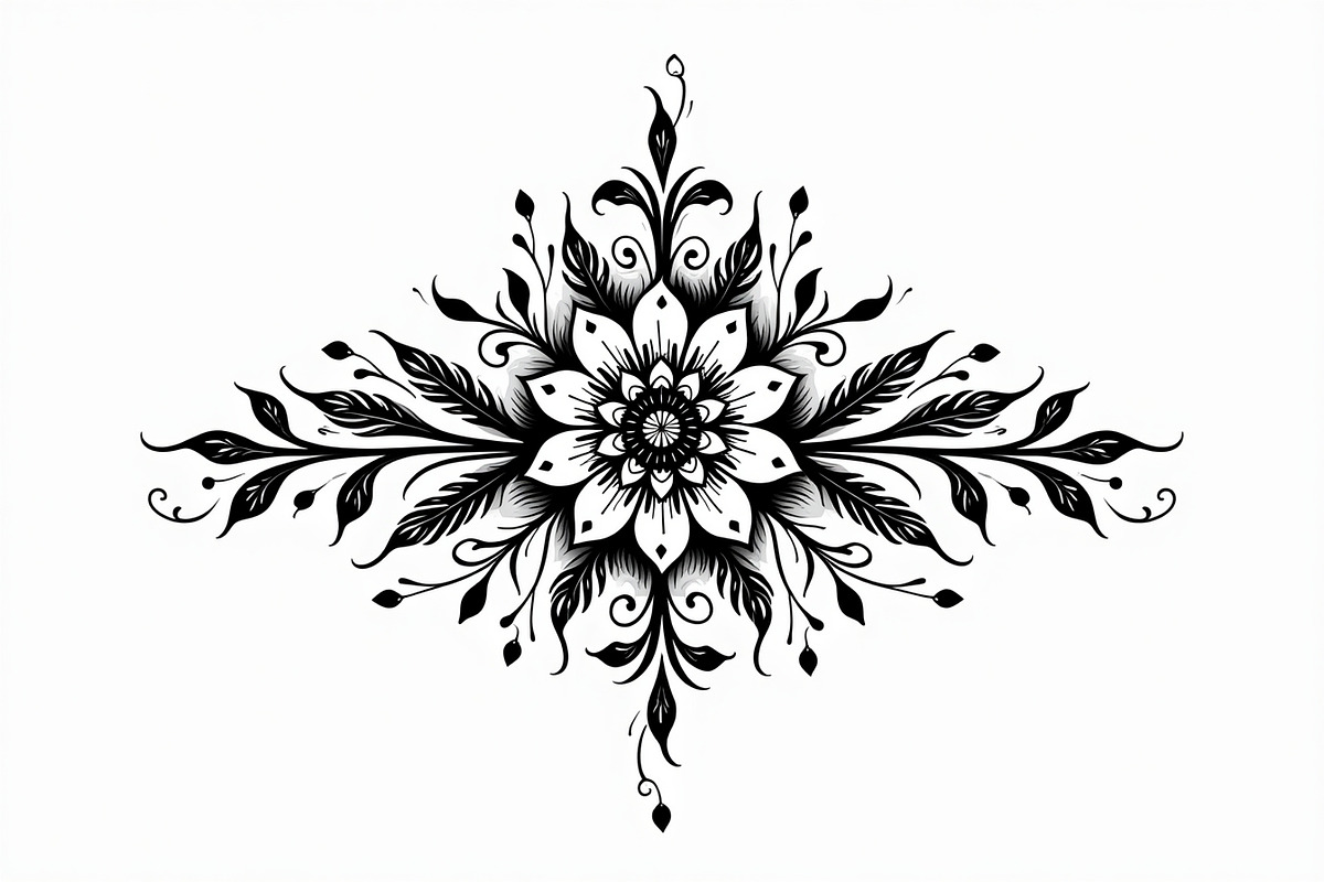 Elegant Floral Mandala Design, an Illustration by balal (Photo 7 of 9)