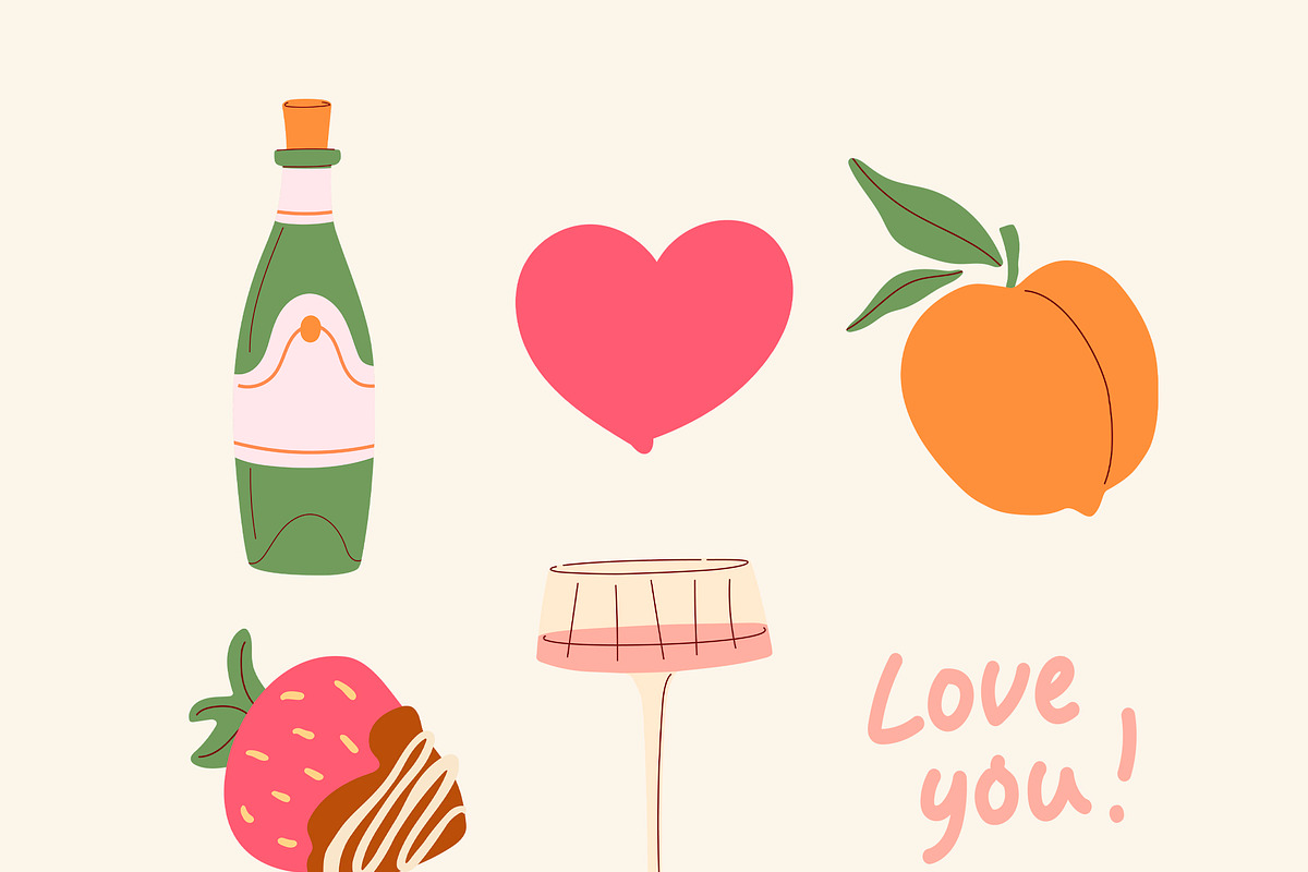 Love in the Air Romantic Vector Kit, a Person Illustration by Volha Studio (Photo 5 of 11)