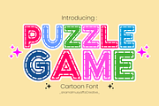 Puzzle Game - Game Font Types, a Font by KiddoGlyphs Studio (Thumbnail 1 of 4)