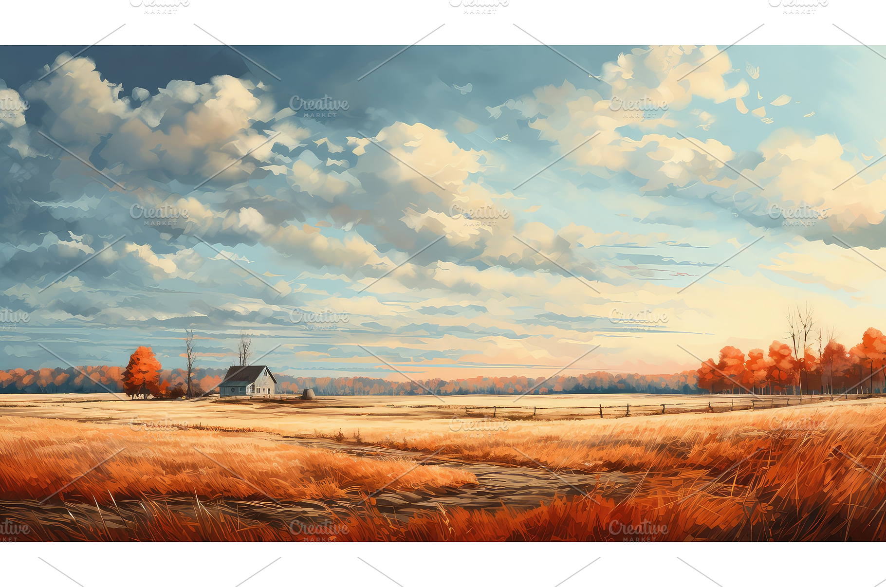 trees landscape autumn background ai, a Nature Photo by pikepicture