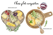 Watercolor Cheese Board Logo, an Illustration by Art and Funny (Thumbnail 3 of 5)