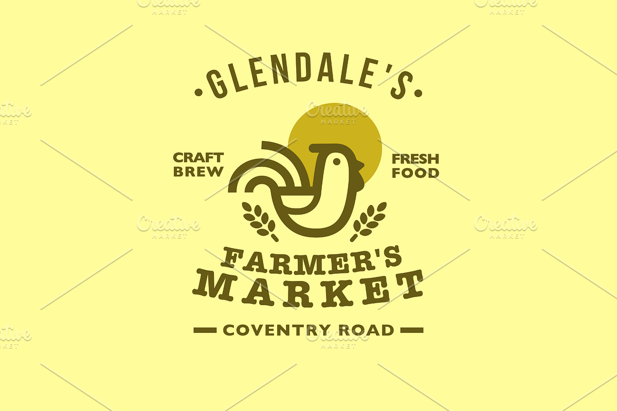 Farmer's Market Logo Design, a Branding & Logo Template by Crown Creative's Shop