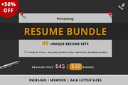 Resume Template Bundle, a Resume Template by Nina Shaw (Thumbnail 1 of 7)