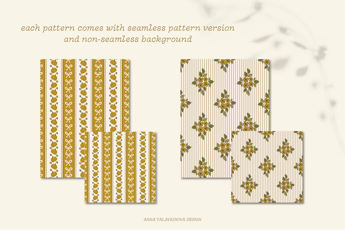 Natural Autumn background & pattern, a Pattern Graphic by Cozy pattern shop (Photo 11 of 14)