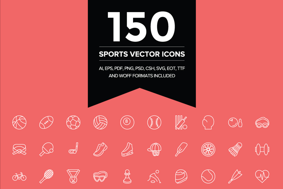 150 Sports Vector Icons