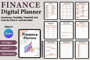 Digital Finance Planner Canva